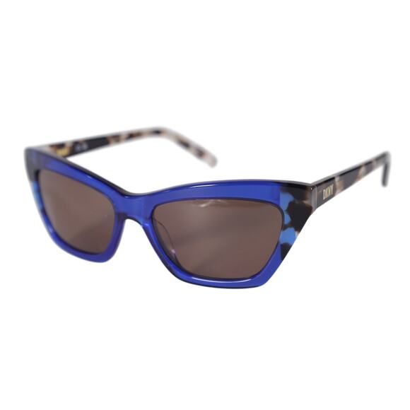 DKNY Narrow Cat Eye Womens Sunglasses–Cobalt Blue/Bone Tortoise–Retro Chic–NWT main image 9